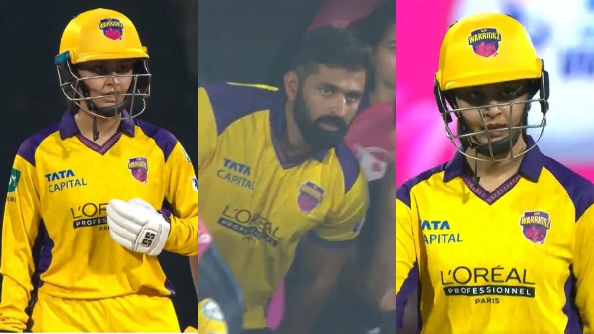 Internet users criticize UP Warriorz coach Abhishek Nayar for retiring Harleen Deol on 47, calling it a "stupid decision."